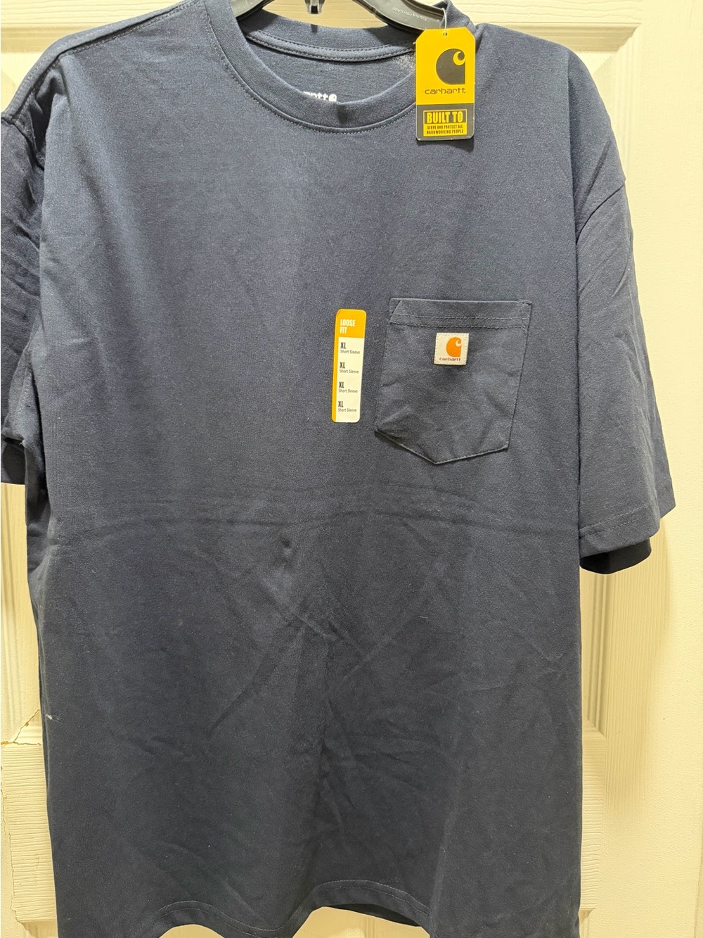 Carhartt Men's Dark Blue Short-Sleeve Pocket Tee